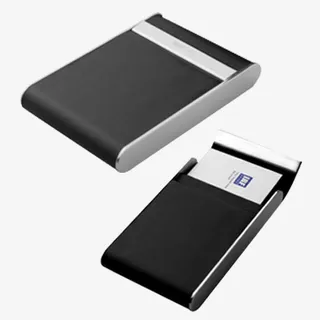 商务真皮名片盒名片册名片收纳免抠