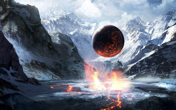 魔幻场景冰天雪地免抠