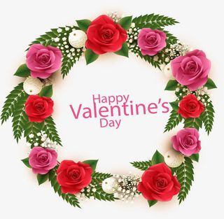 精美玫瑰花花环免抠