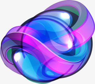 矢量手绘动感曲线免抠