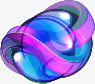 矢量手绘动感曲线免抠