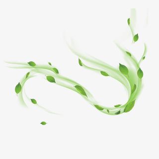 漂浮绿叶效果免抠