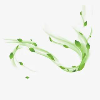 漂浮绿叶效果免抠
