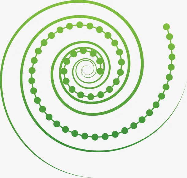 绿色旋转矢量图案免抠