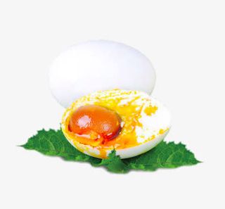 绿叶上的咸鸭蛋免抠