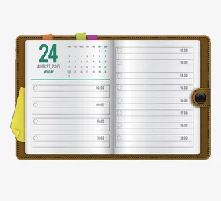 皮质笔记本免抠