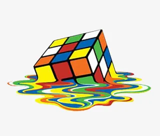 卡通手绘简约魔方免抠