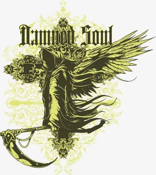 创意绿色印花免抠