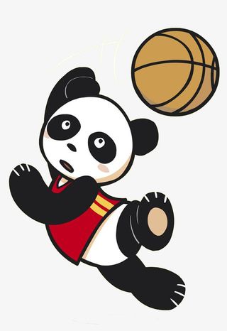 熊猫打篮球免抠