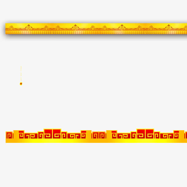 黄色立体边框免抠