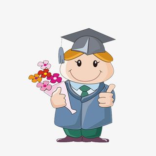 卡通人物毕业照免抠