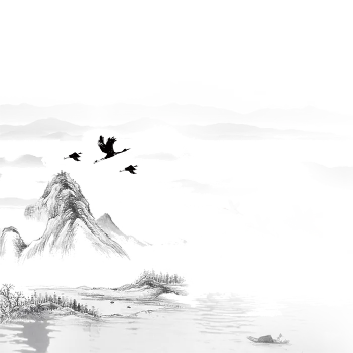 水墨画古风背景免扣PNG高清