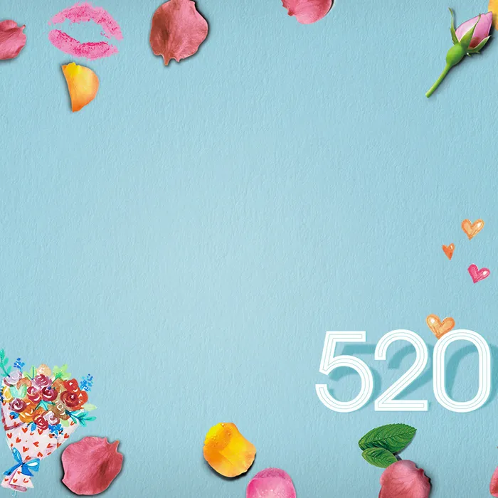小清新520花瓣背景图高清