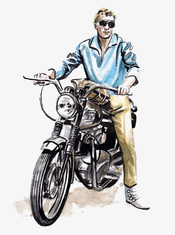 骑车的男人免抠