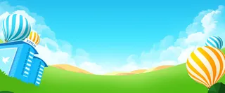 卡通童趣城市背景装饰高清