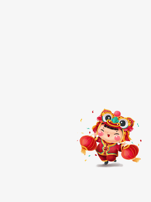 拜年老虎插画免抠