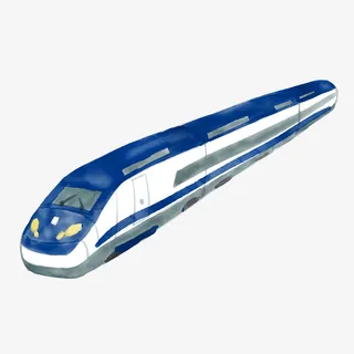 蓝色卡通火车矢量图免抠