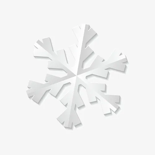 白色纸剪切的雪花免抠
