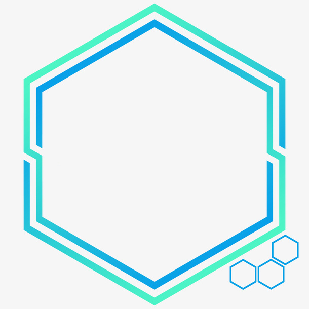有科技感的六边形边框免抠
