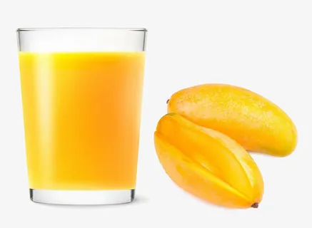 一杯黄色的芒果味果汁儿免抠