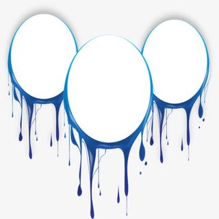 圆形蓝色标签免抠