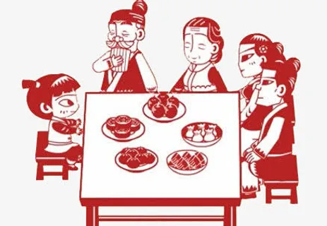 团圆饭插图免抠