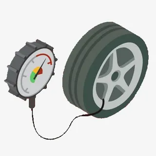 正在充气的轮胎免抠