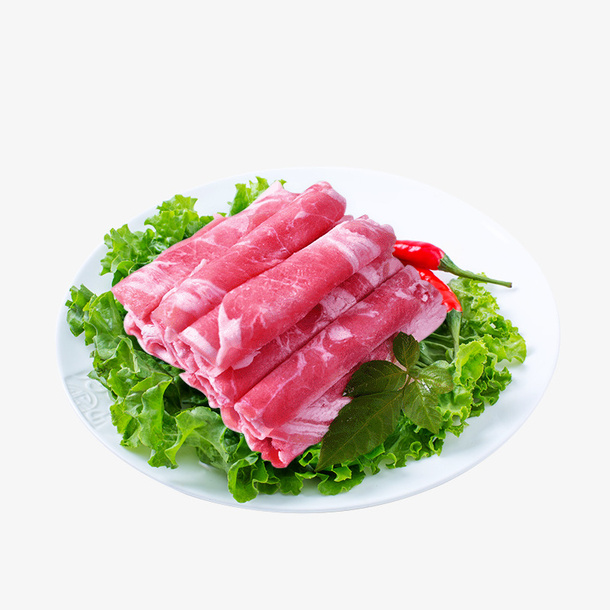 羊肉卷羊肉片免抠