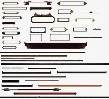 古风边框游戏元素免抠