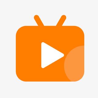 橙色渐变圆角直播卡通图标免抠