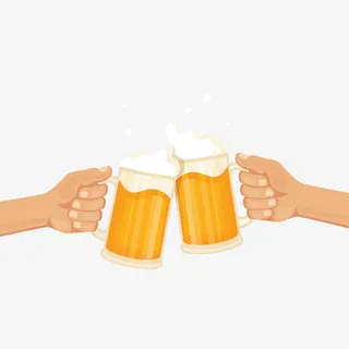 欢庆啤酒装饰素材免抠