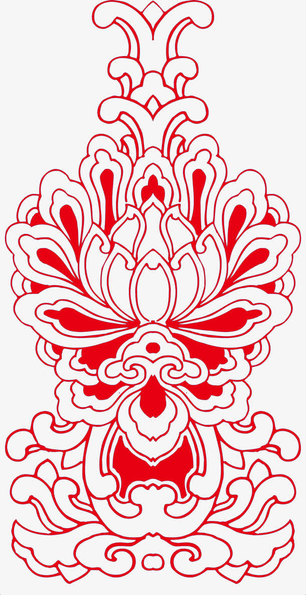 边框花纹剪纸免抠