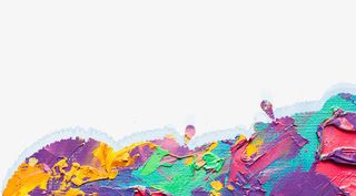 彩色喷绘气球免抠