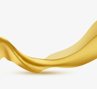 金色丝带背景插画元素丝绸党务党政免抠