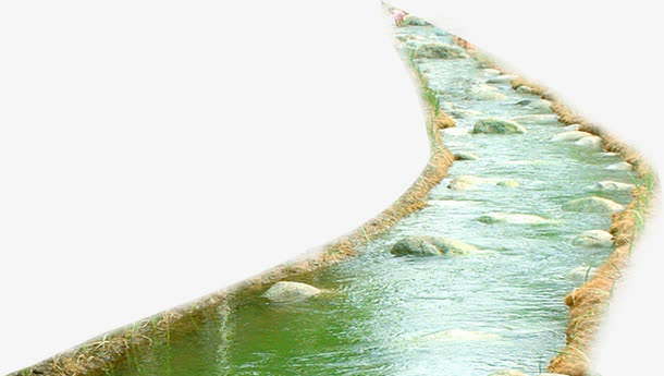 河水小河小溪免抠