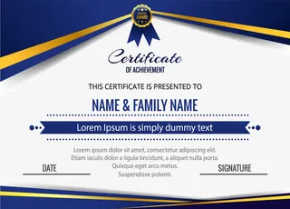 商务蓝色资格证免抠