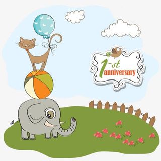 卡通草地上的动物免抠