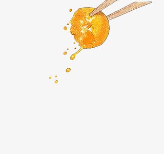 手绘黄色咸鸭蛋黄免抠