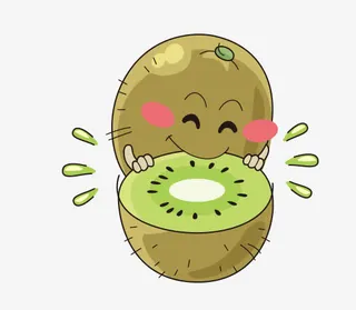 手绘卡通猕猴桃免抠