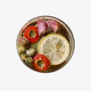 产品实物柠檬茶饮玫瑰荷叶茶免抠