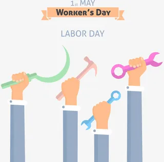五一劳动节海报免抠