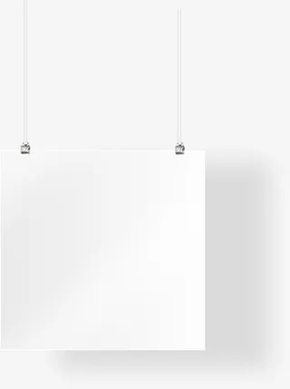 白色画板公告栏免抠