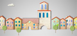 可爱小房子背景高清