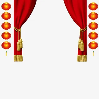 帘幕灯笼免抠