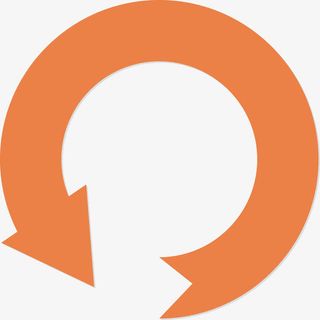 多彩创意黄色立体圆形箭头矢量素免抠