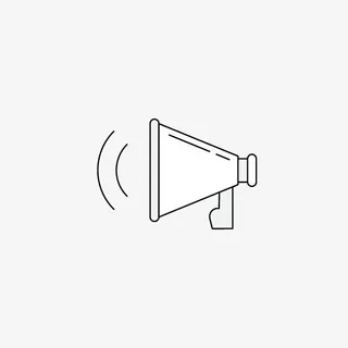 卡通线条电影喇叭元素免抠