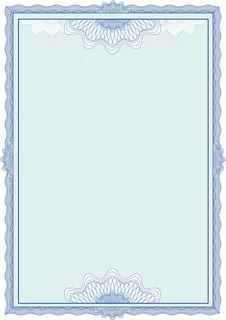 欧式简约蓝色证书花边背景素材高清