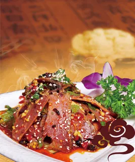 夫妻肺片美食海报背景素材高清