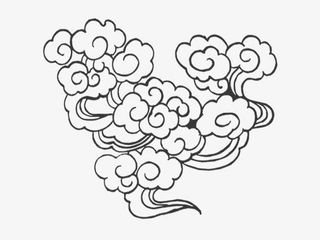 古风抽象云纹免抠