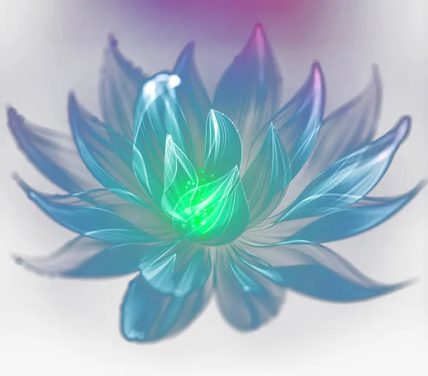 发光的鲜花免抠